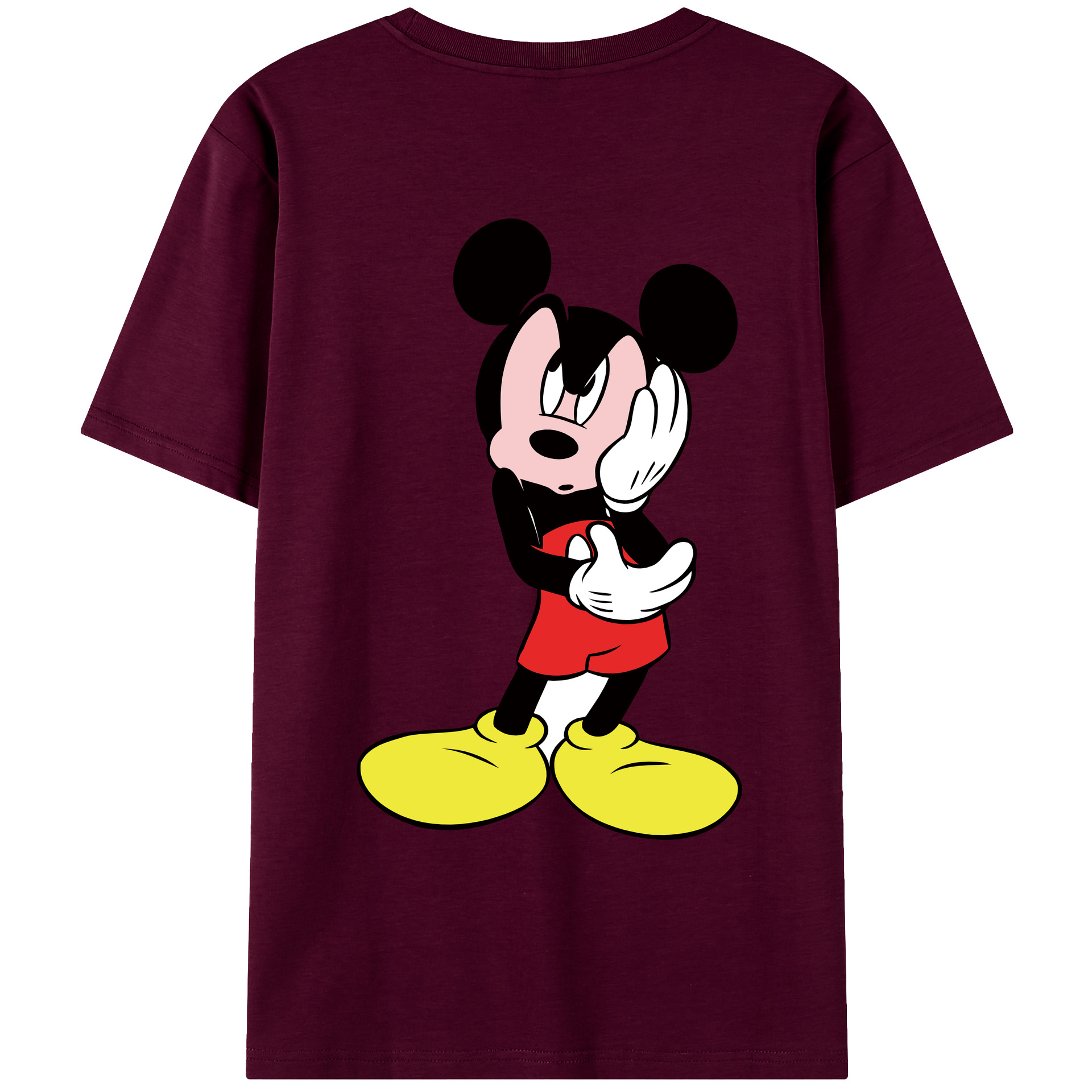 （画像用） ミッキーマウス Mickey Mouse レディース半袖Tシャツ(バックプリント)